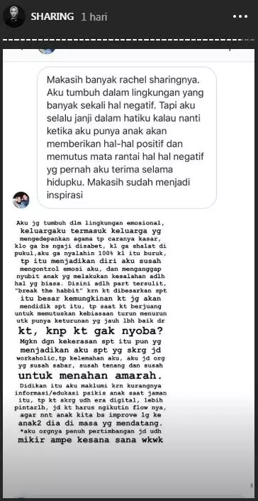 Tips parenting Rachel Vennya Instagram 