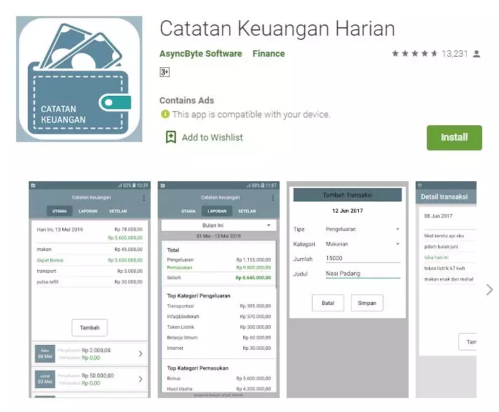 Rekomendasi 7 aplikasi pencatat keuangan play.google.com