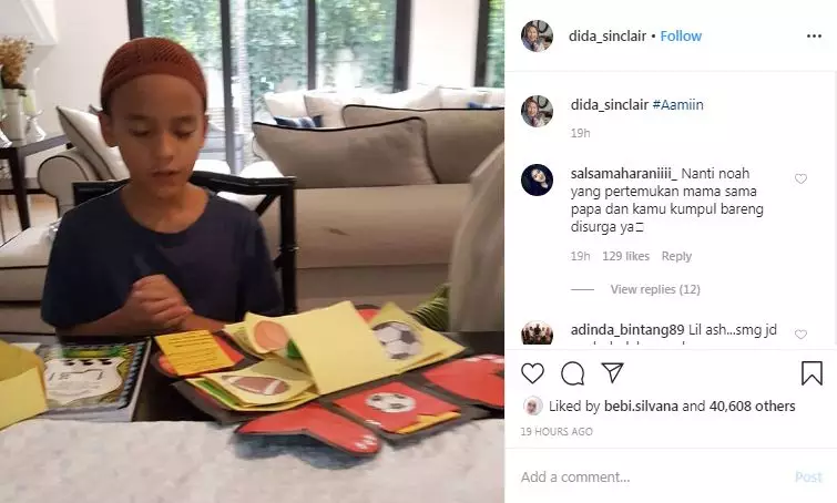 Unggahan Ibu Ashraf  © 2020  Instagram/@dida_sinclair