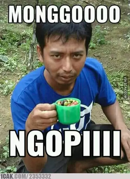 Meme Minum Kopi 1cak.com