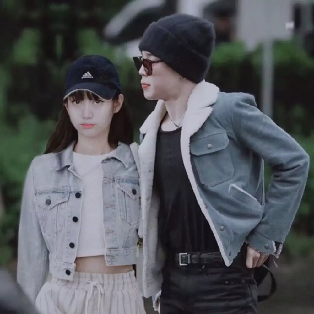 potret ghea edit foto dengan member bts Instagram