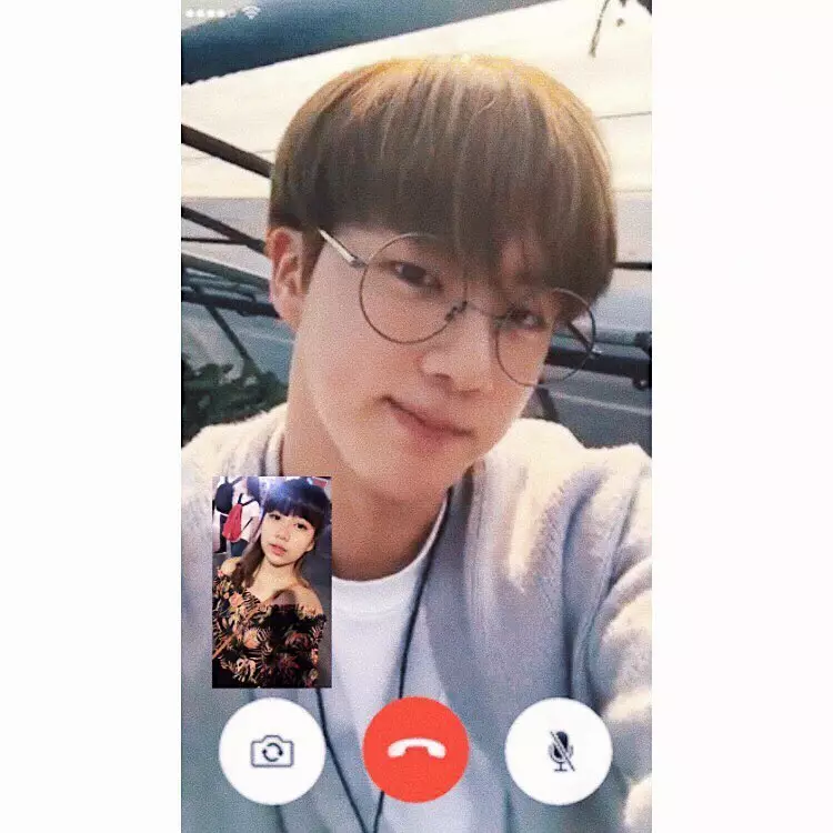 potret ghea edit foto dengan member bts Instagram