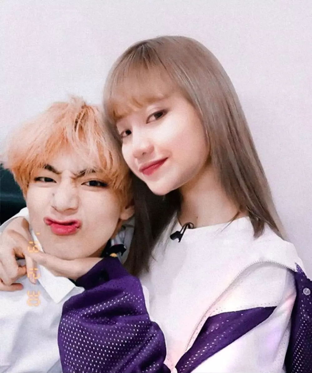 potret ghea edit foto dengan member bts Instagram