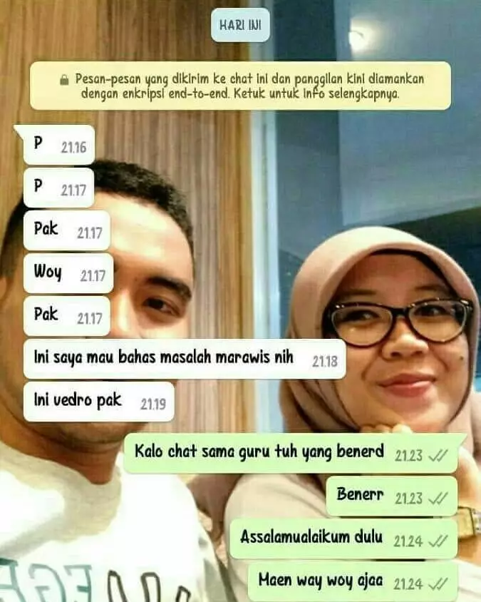 chat WA lucu tanya sama guru © 2020 instagram.com