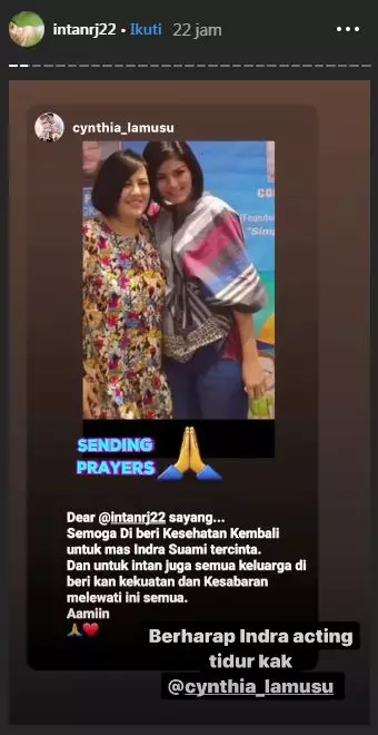 Suami koma, ini 12 dukungan menyentuh kerabat untuk Intan RJ berbagai sumber