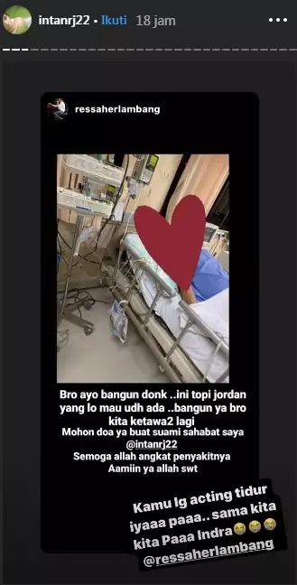 Suami koma, ini 12 dukungan menyentuh kerabat untuk Intan RJ berbagai sumber