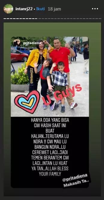 Suami koma, ini 12 dukungan menyentuh kerabat untuk Intan RJ berbagai sumber