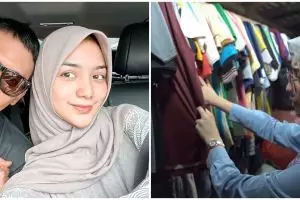 Potret seru 4 seleb beli baju di pasar, pintar nawar