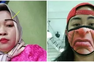 Kamuflase di 10 foto selfie ini bikin lihat dua kali