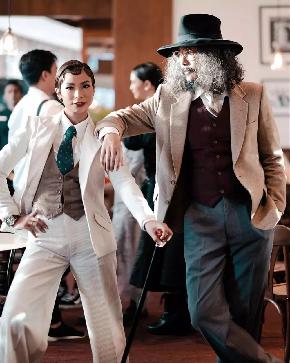 potret shaarefa danish yang selalu tampil nyentrik Instagram