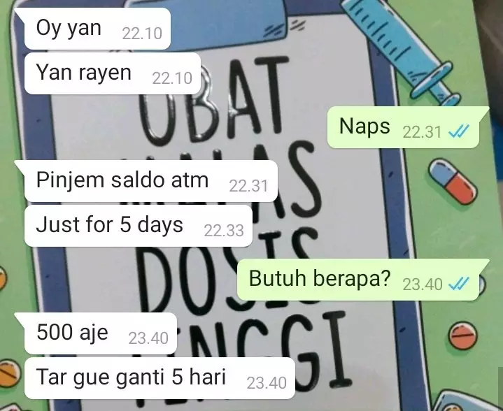 10 chat pinjam duit malah ngelunjak berbagai sumber 10 chat pinjam duit malah ngelunjak berbagai sumber