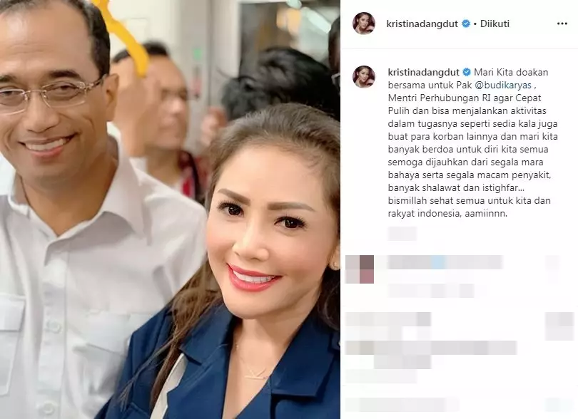 Dukungan publik figur untuk Budi Karya Sumadi Instagram 