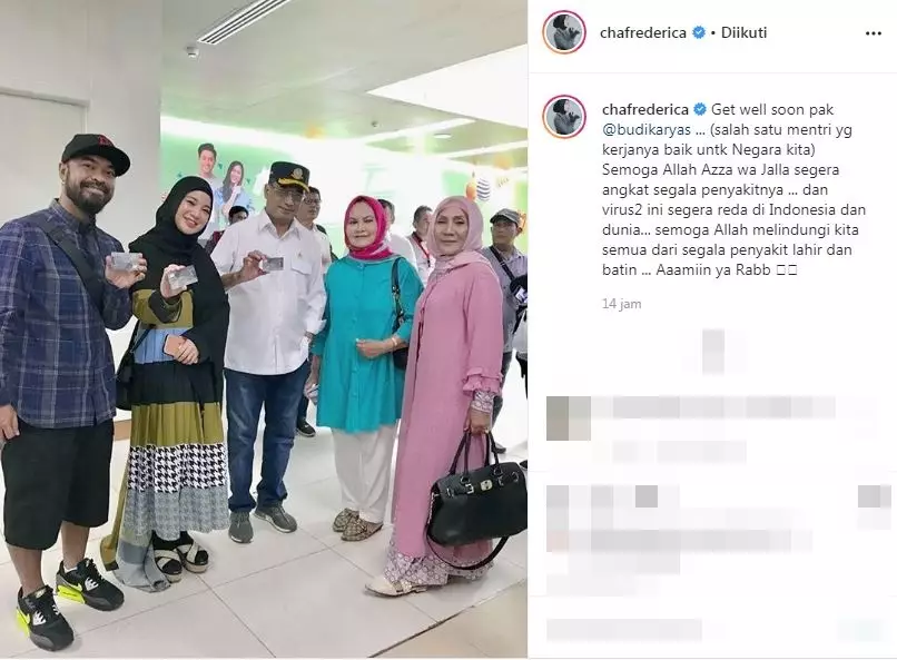 Dukungan publik figur untuk Budi Karya Sumadi Instagram 