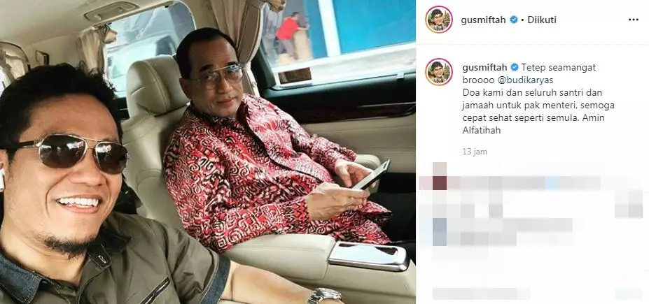 Dukungan publik figur untuk Budi Karya Sumadi Instagram 