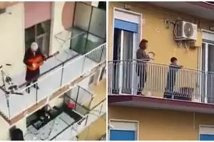 5 Kondisi warga Italia saling beri semangat saat lockdown Corona