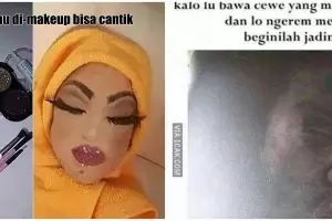 10 Potret lucu 'The Power of Makeup' ini bikin cekikikan