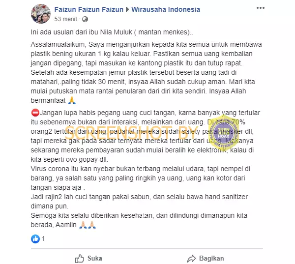cara penanganan virus Corona ini ternyata hoax berbagai sumber