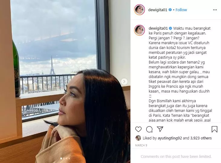 Dewi Gita ceritakan © 2020 Instagram/@dewigita01