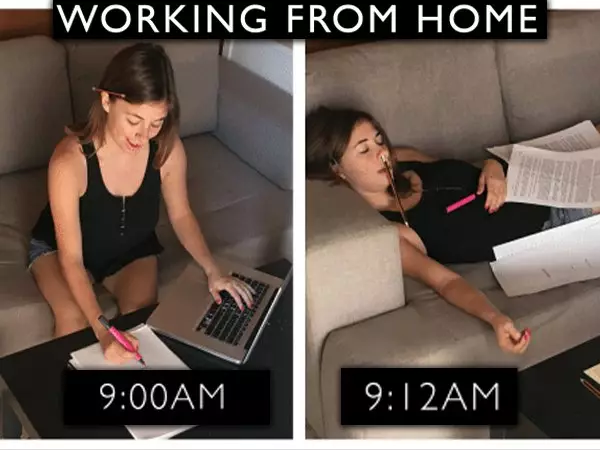 Meme 'work from home' berbagai sumber Meme 'work from home' berbagai sumber