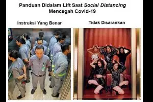 5 Meme panduan penggunaan lift saat social distancing, nyeleneh