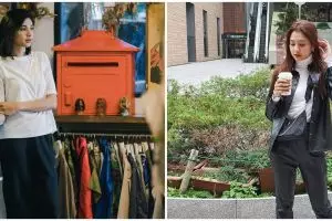 10 Inspirasi outfit monokrom ala Mikha Tambayong, stylish abis