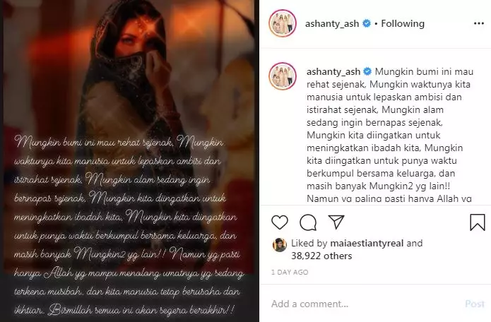 menyentuh hati © 2020 Instagram/@ashanty_ash