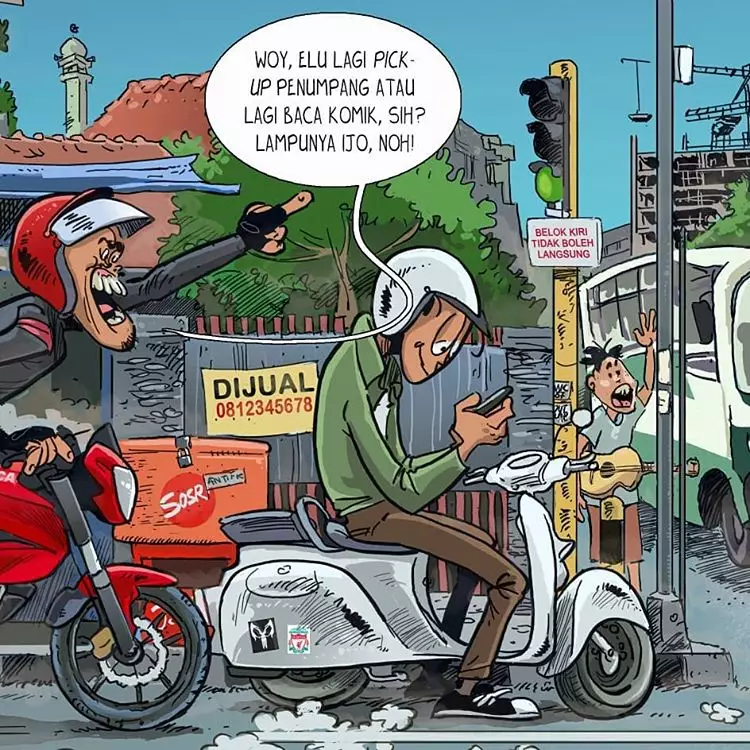 Komik ini menyindir pengguna jalanan Instagram/@bengrahadian