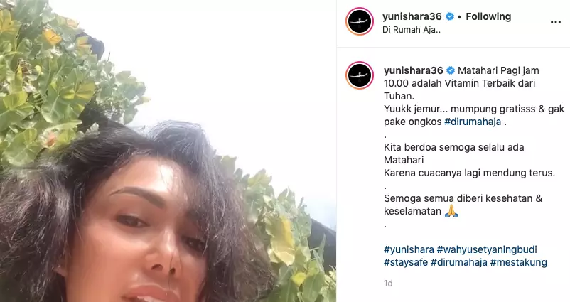 Aktivitas penyanyi saat isolasi diri di rumah Instagram Aktivitas penyanyi saat isolasi diri di rumah Instagram