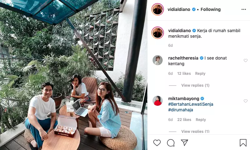 Aktivitas penyanyi saat isolasi diri di rumah Instagram Aktivitas penyanyi saat isolasi diri di rumah Instagram
