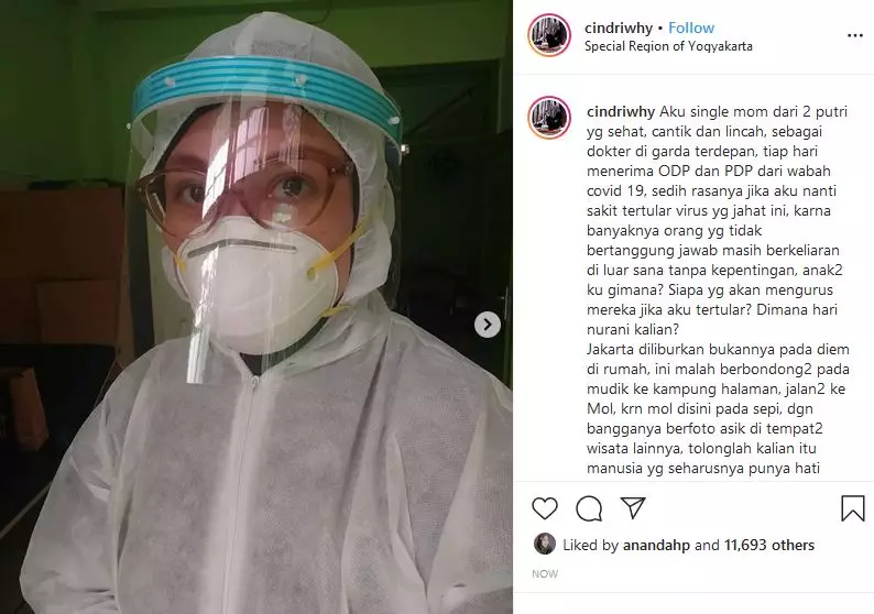 curhat haru istri almarhum Bani instagram