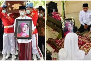 8 Potret pemakaman ibunda Jokowi, dikebumikan di samping pusara suami