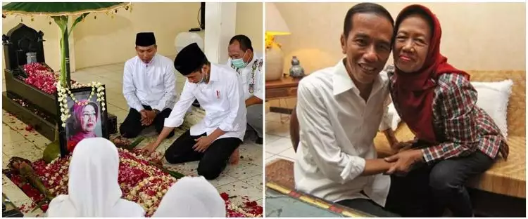 Potret Presiden Jokowi usap air mata ditinggal sang ibunda, haru