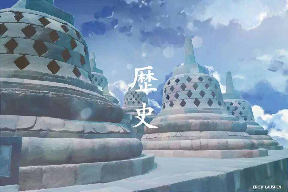 Potret ikon kota di Indonesia mirip animasi Jepang Facebook/eriklaushen