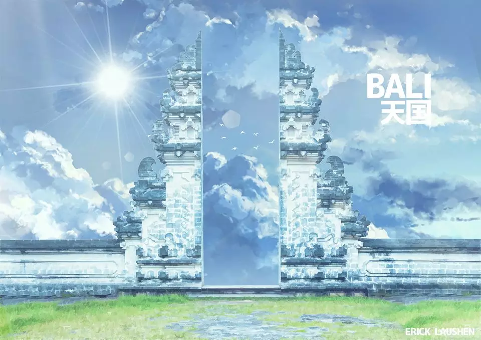 Potret ikon kota di Indonesia mirip animasi Jepang Facebook/eriklaushen