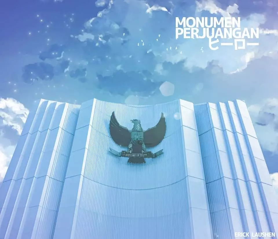 Potret ikon kota di Indonesia mirip animasi Jepang Facebook/eriklaushen