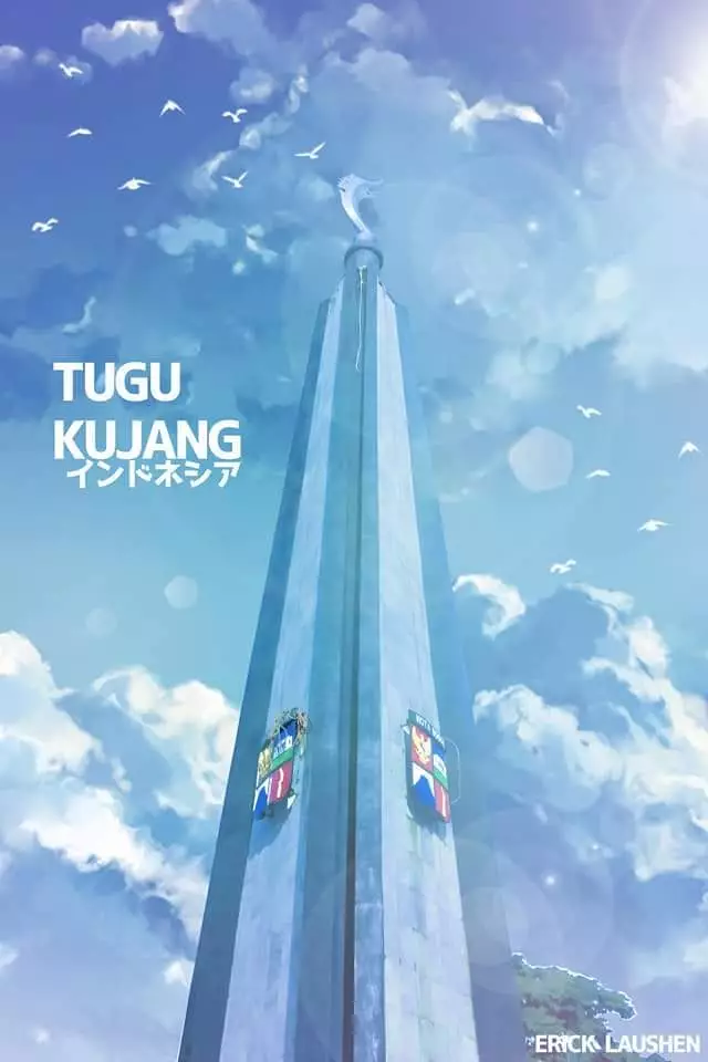 Potret ikon kota di Indonesia mirip animasi Jepang Facebook/eriklaushen