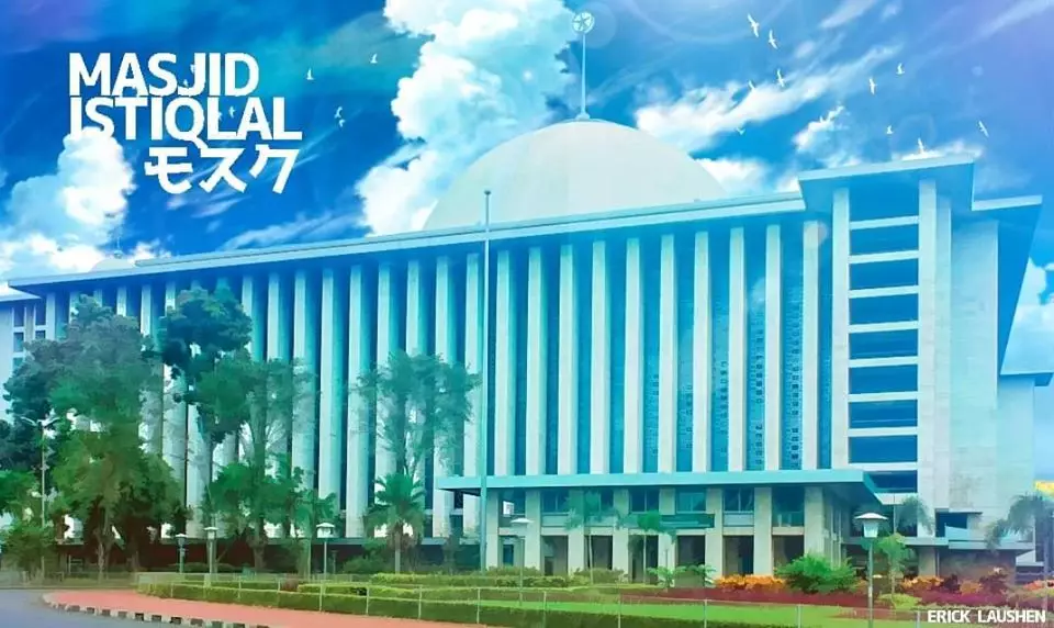 Potret ikon kota di Indonesia mirip animasi Jepang Facebook/eriklaushen