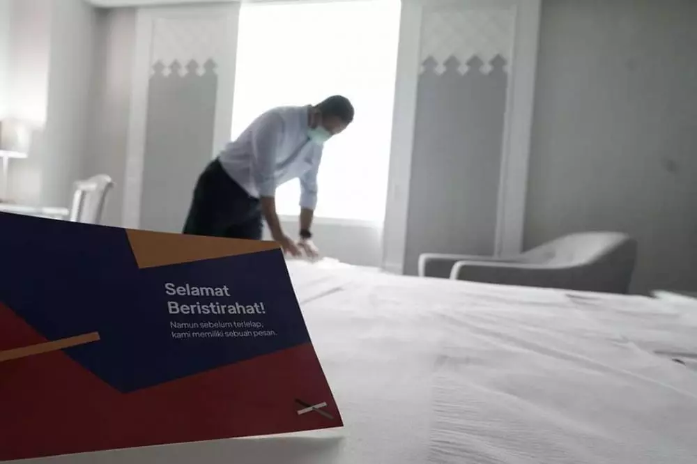 potret interior hotel diinapi petugas medis © 2020 instagram.com