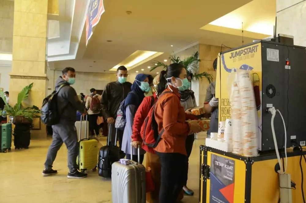 potret interior hotel diinapi petugas medis © 2020 instagram.com