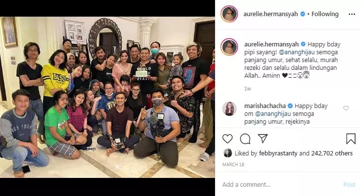 seleb ulang tahun di rumah © 2020 Instagram/@ananghijau ; Instagram/@vinogbastian__