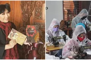 10 Potret Anne Avantie buat dan sumbang APD untuk tenaga medis