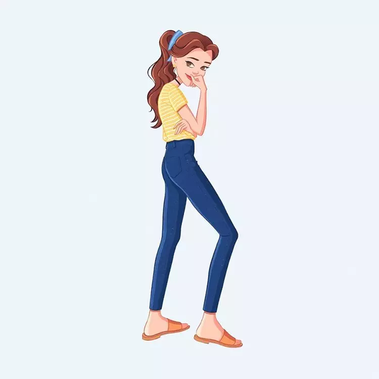 Potret putri Disney dibuat modis Instagram/ @xhumming   