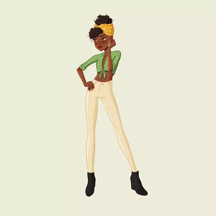 Potret putri Disney dibuat modis Instagram/ @xhumming   