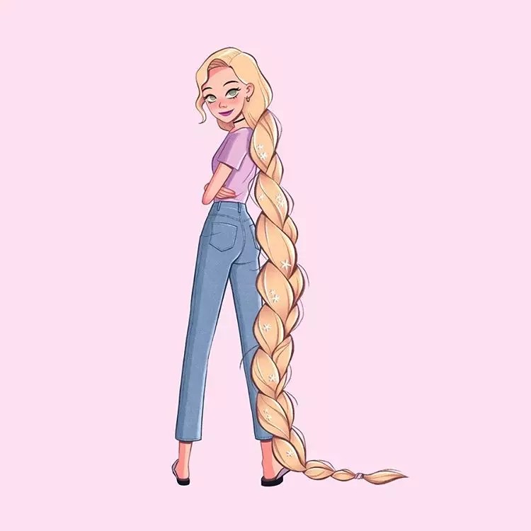 Potret putri Disney dibuat modis Instagram/ @xhumming   