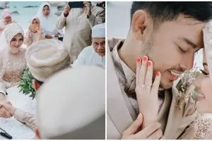 9 Momen akad nikah Fikoh LIDA dan Fomal, penuh kebahagiaan