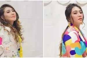 5 Potret Via Vallen bagikan sembako di tengah pandemi Corona