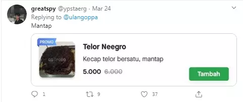 Deskripsi makanan unik  Twitter 