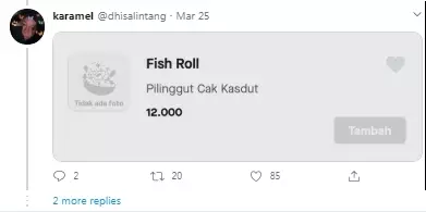 Deskripsi makanan unik  Twitter 