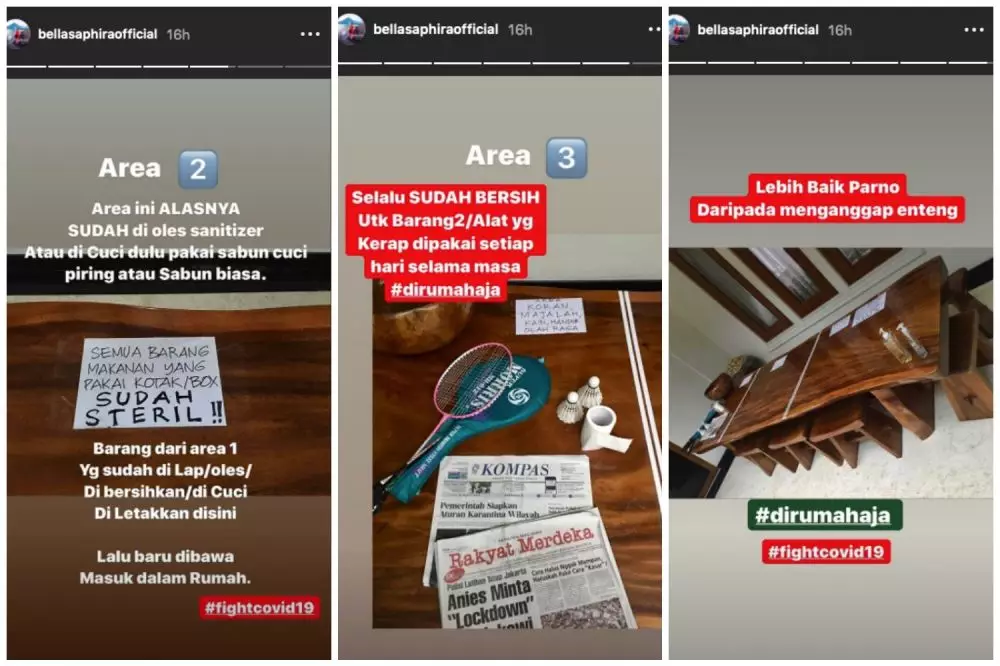 Tips sterilisasi barang ala Bella Saphira Instagram