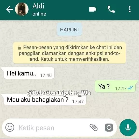chat lucu ngajak kenalan zaman now © 2020 instagram.com